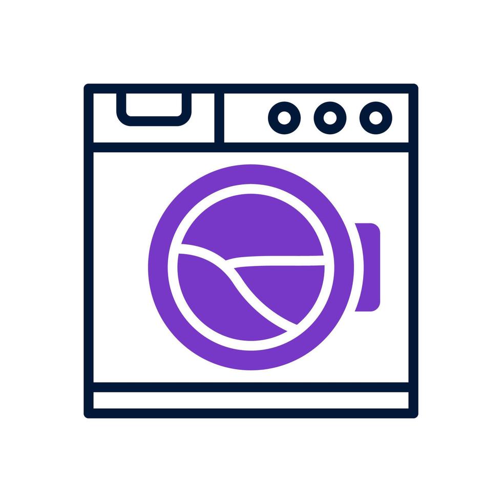 washing machine icon with mix line and solid style vector