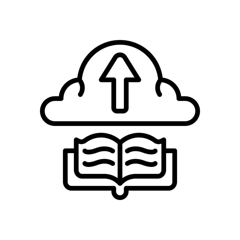 book cloud icon for your website design, logo, app, UI. vector