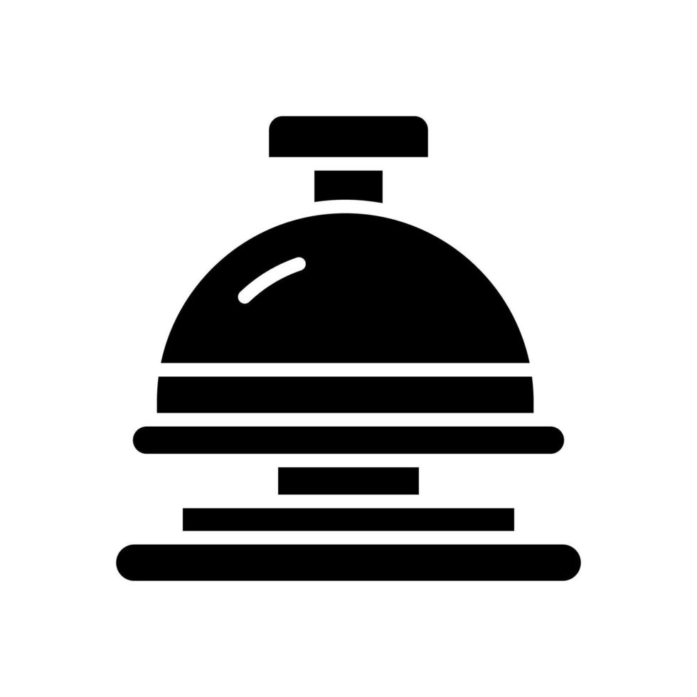 hotel bell icon with glyph style vector