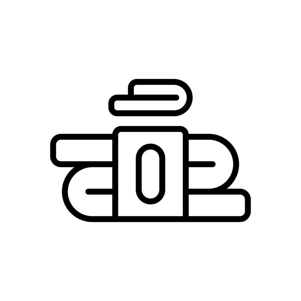 towel icon with line style vector