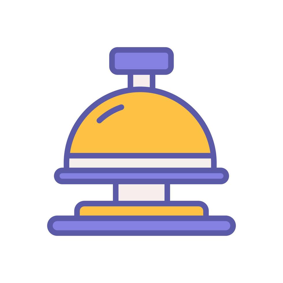 hotel bell icon with filled color style vector