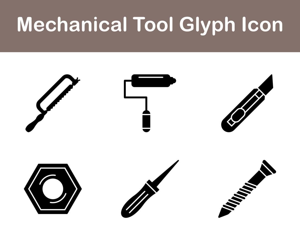 Mechanical Tool Vector Icon Set