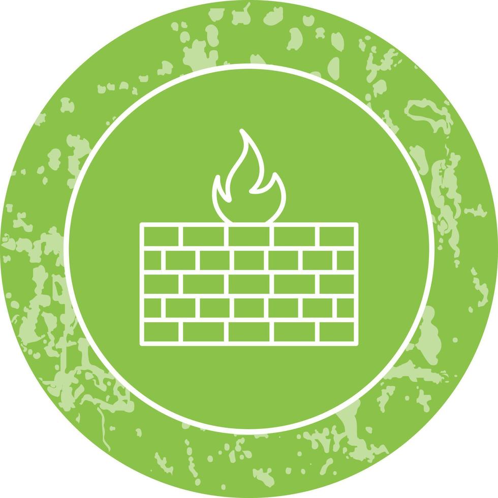 Firewall Line Icon vector