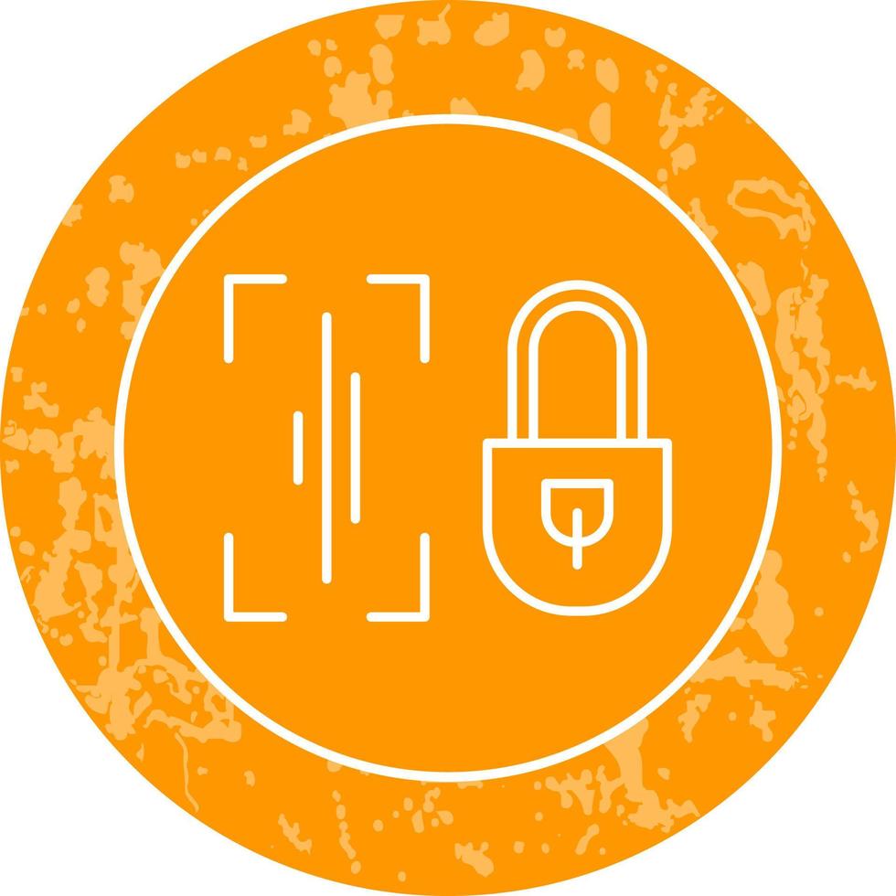 Voice Lock Line Icon vector