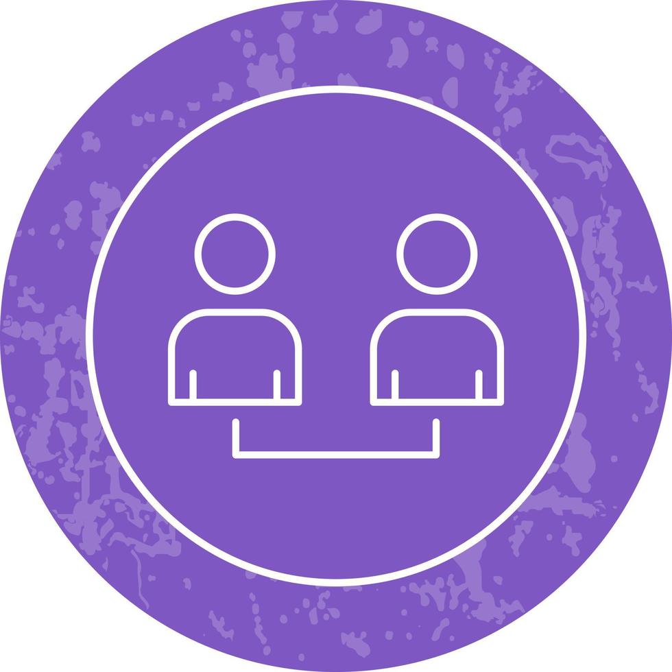 Connected Users Line Icon vector