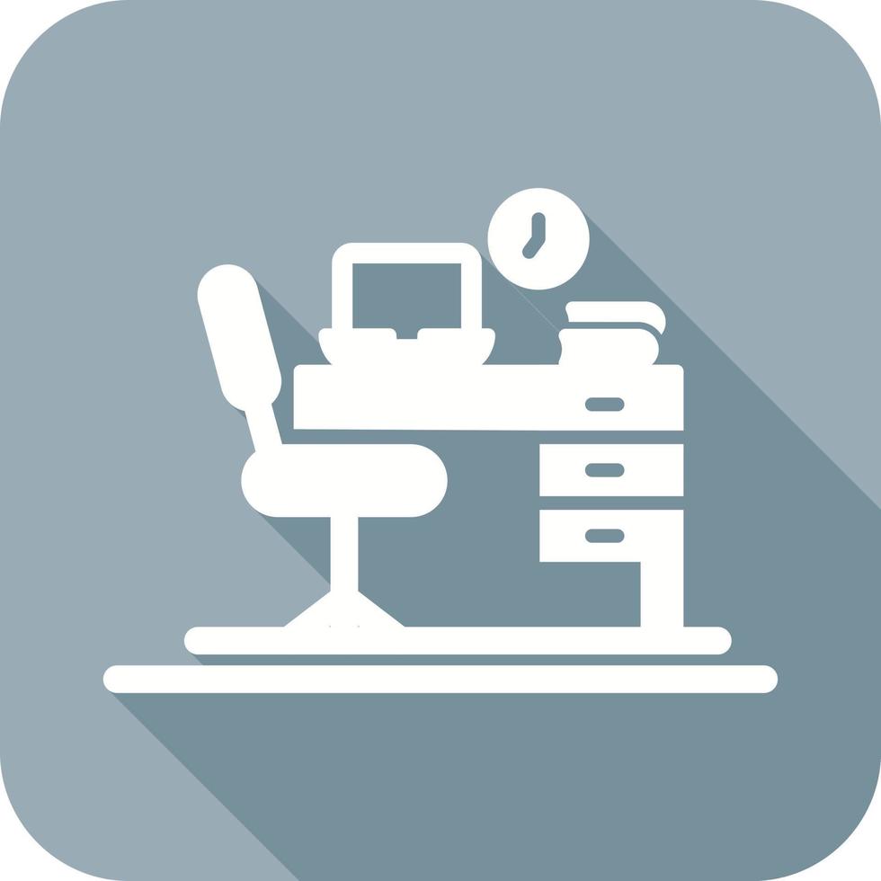 Office Desk Vector Icon