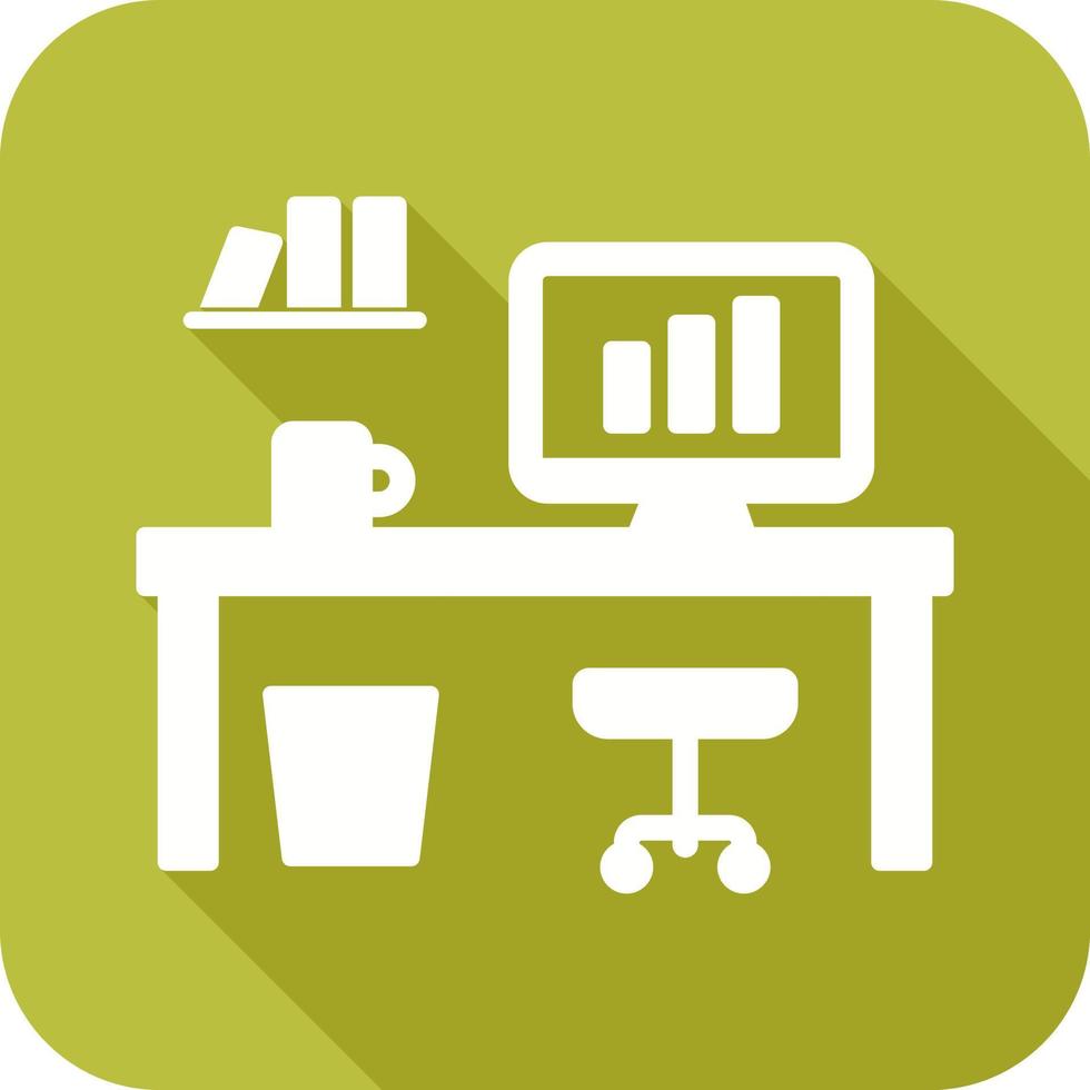 Office Desk Vector Icon