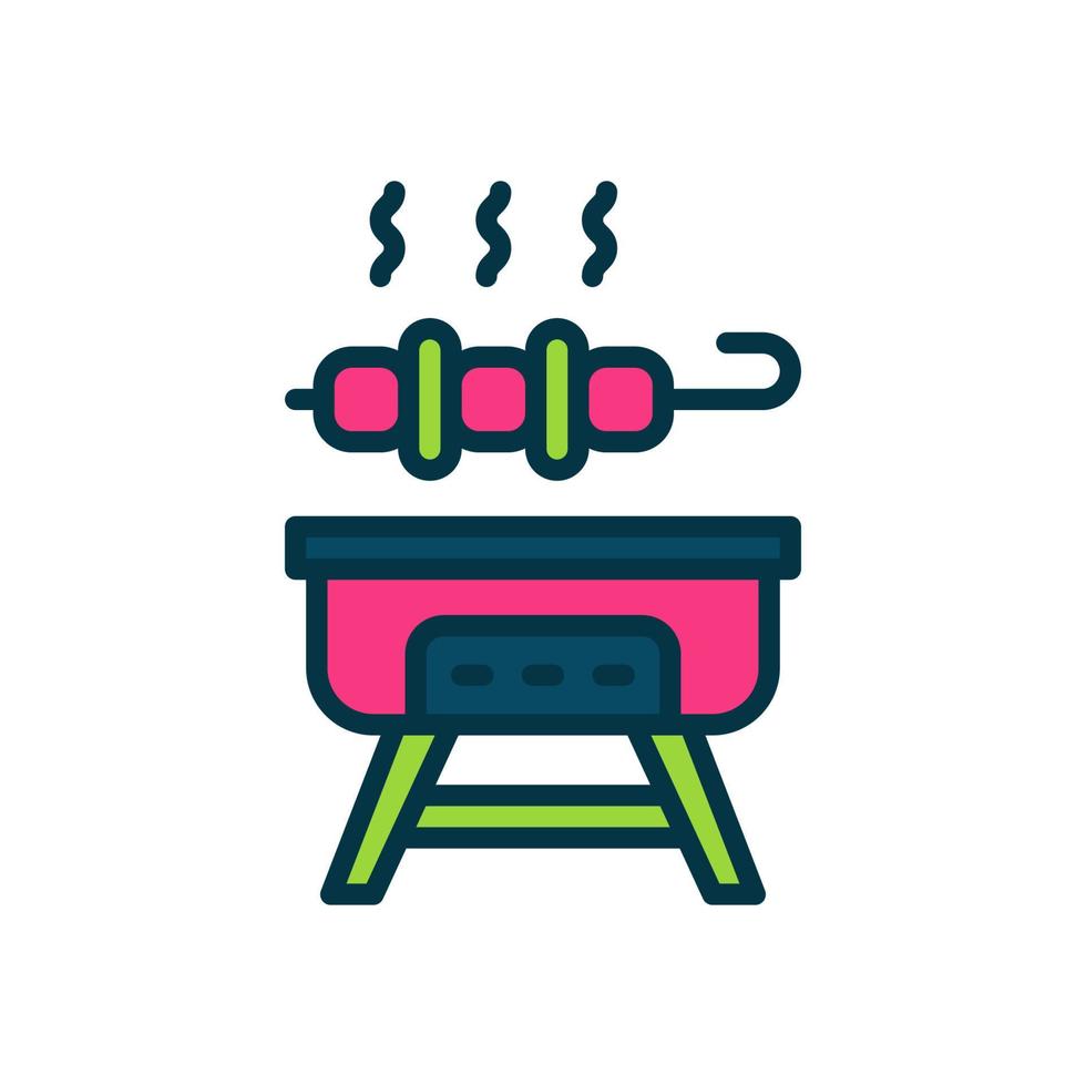 icono de barbacoa para su sitio web, móvil, presentación y diseño de logotipo. vector