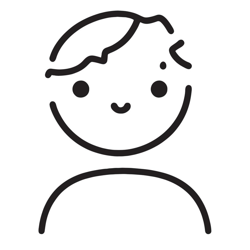 Outline of a Little Boy 20271161 Vector Art at Vecteezy