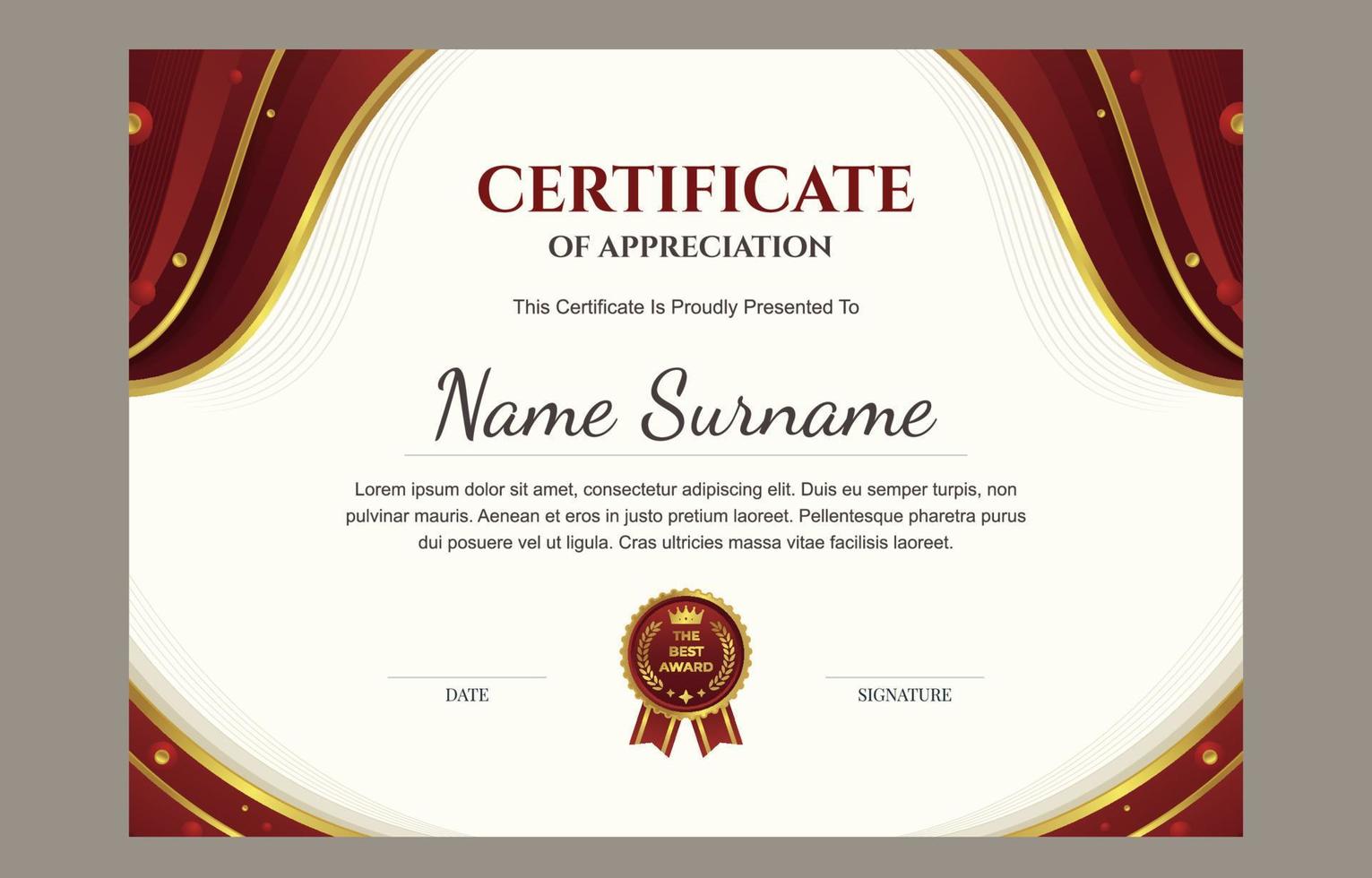 Professional Certificate Concept vector