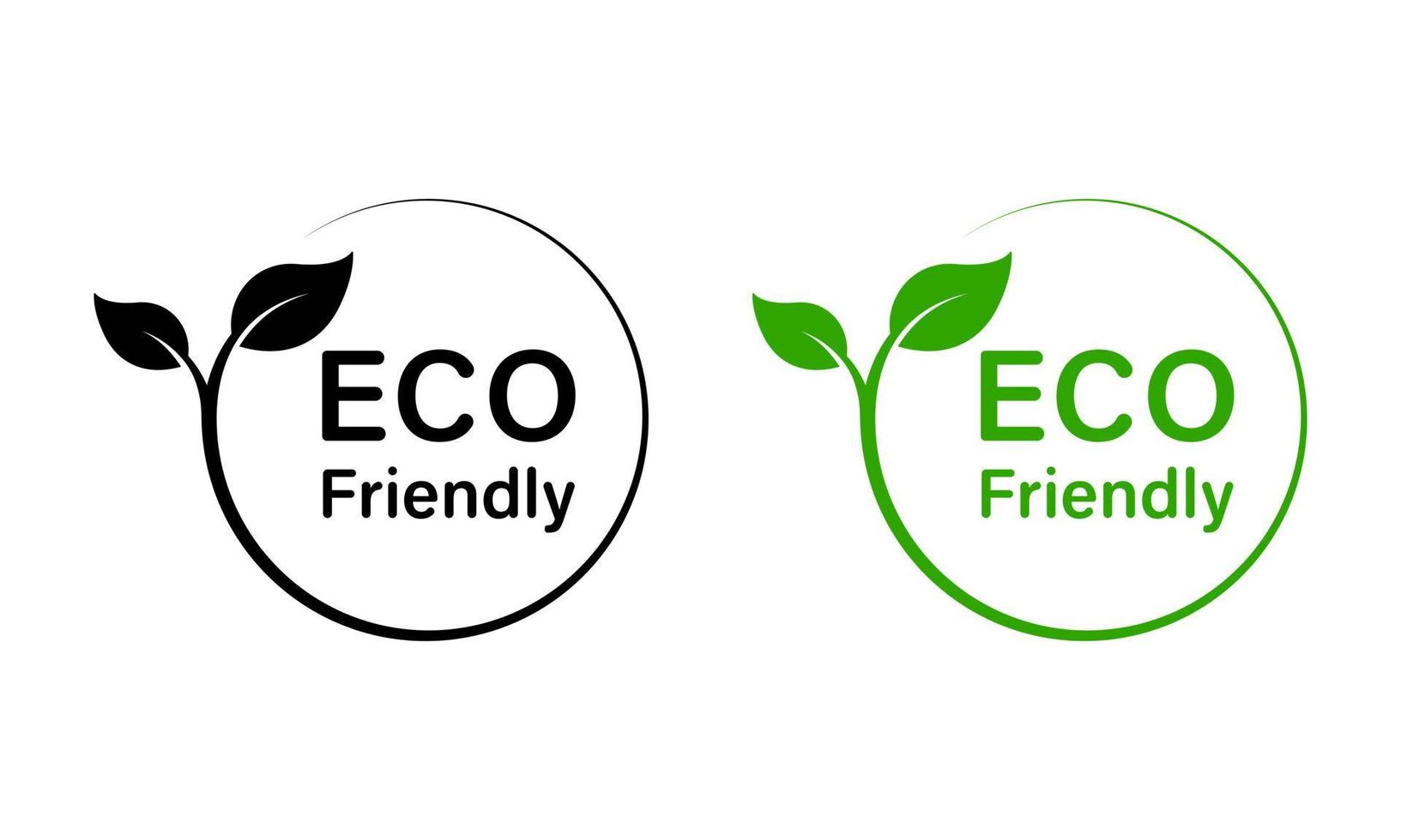 eco simpático emblema para producto. ecológico orgánico planta símbolo para sano alimento. bio planta sello colocar. natural verde hoja ambiente concepto pegatina. aislado vector ilustración.