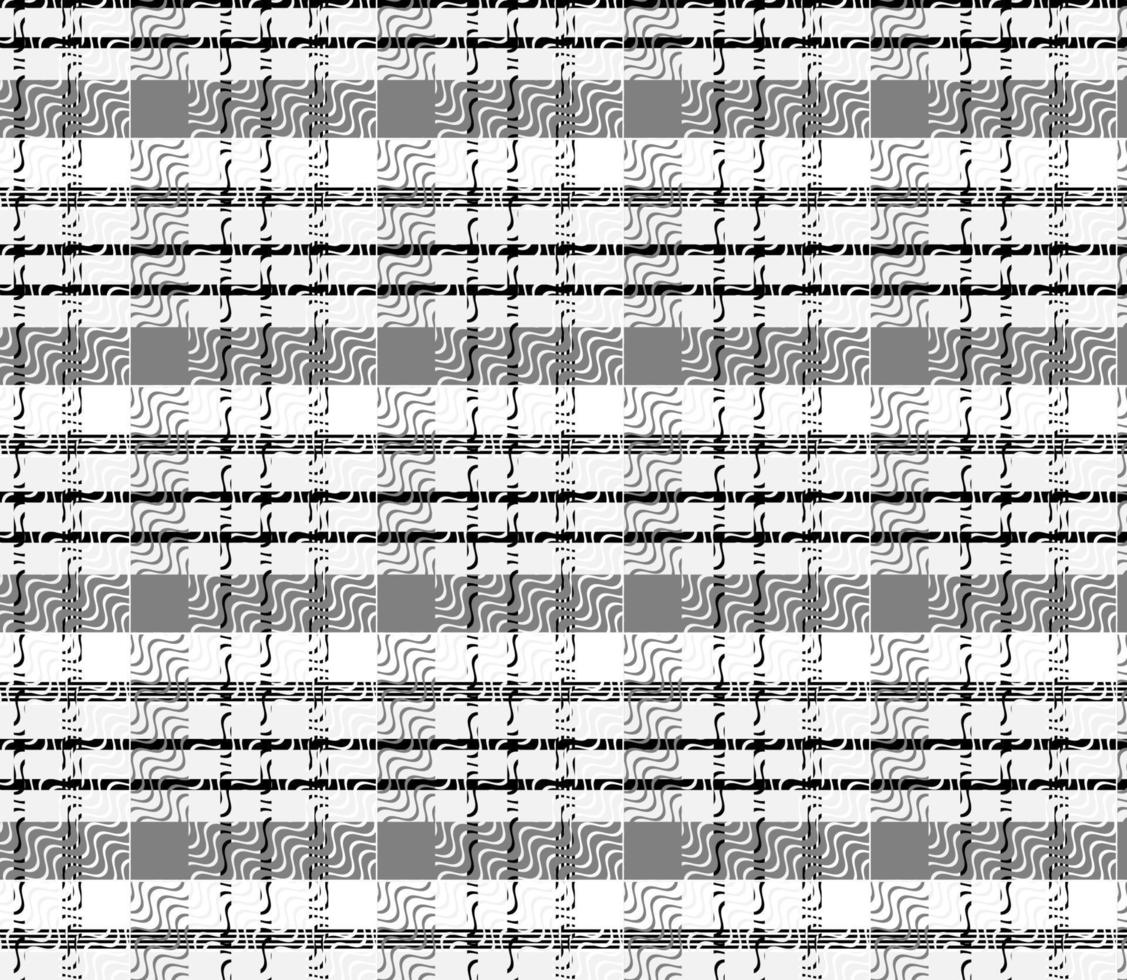 Plaid check patten in brown navy, gray,black and white.Seamless fabric texture for print. vector