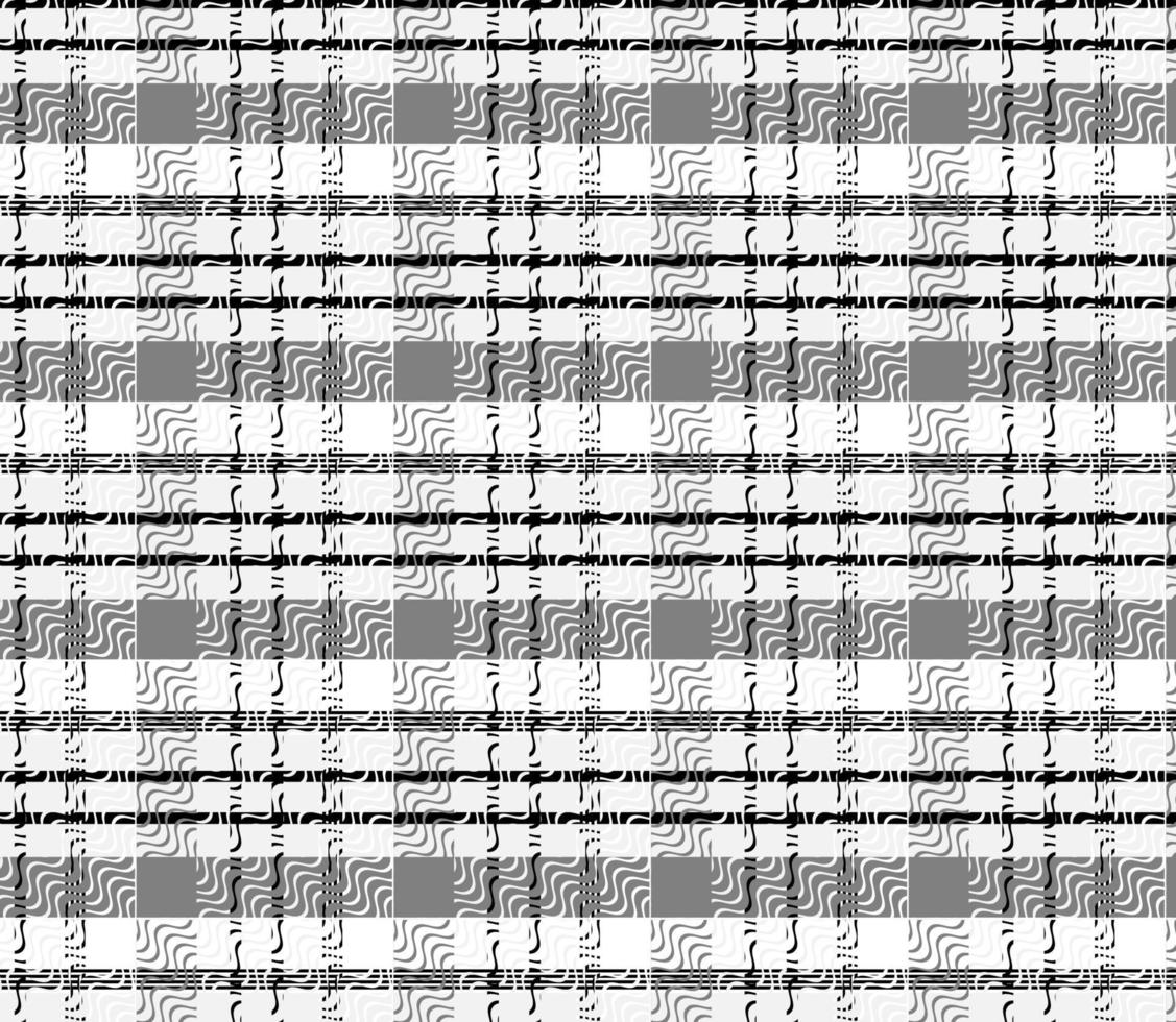 Plaid check patten in brown navy, gray,black and white.Seamless fabric texture for print. vector