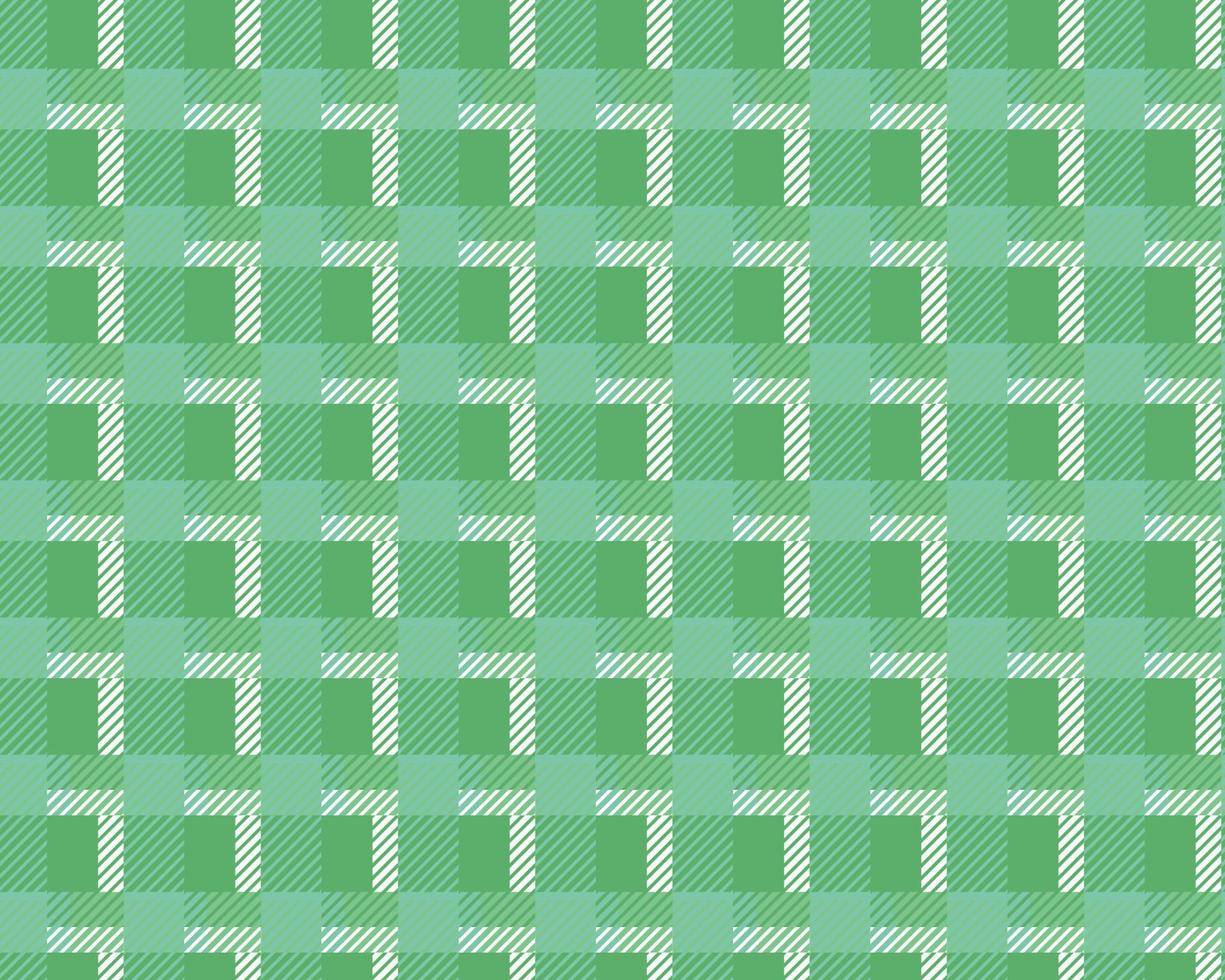 Plaid check patten in green, white and gray.Seamless fabric texture for print. vector