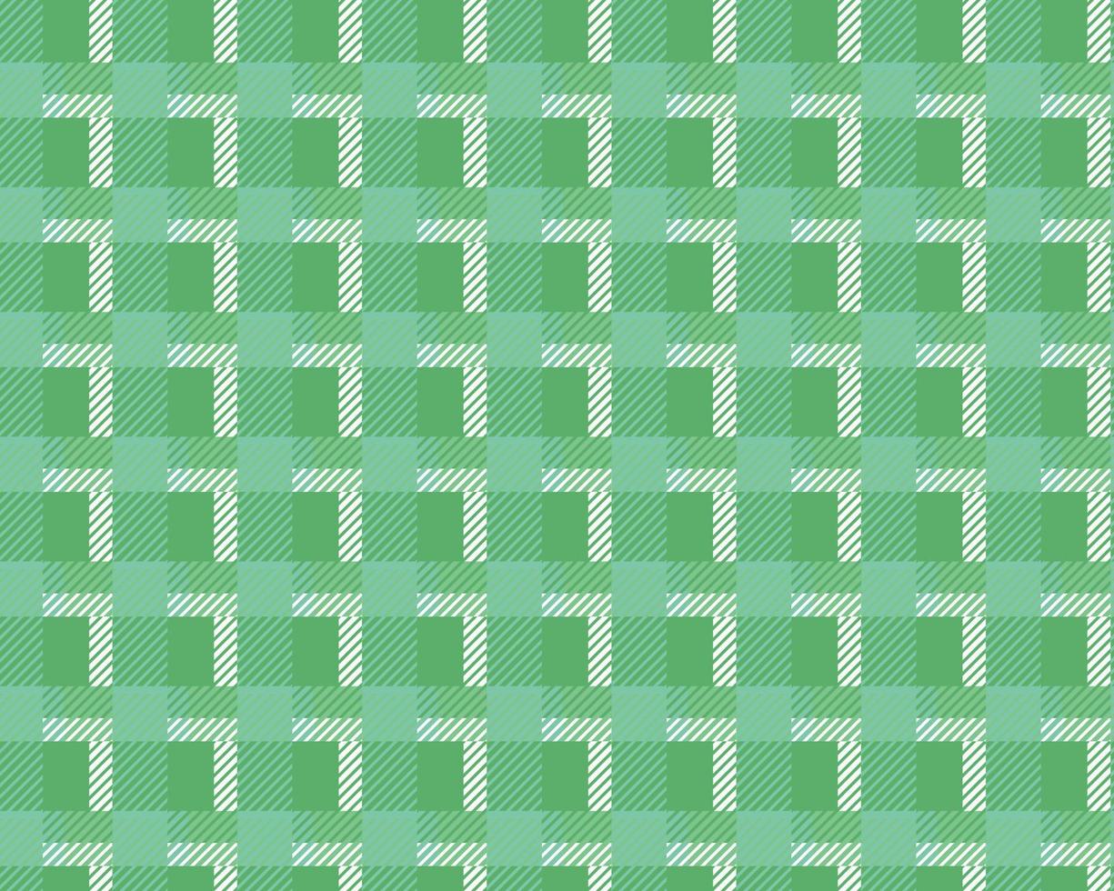 Plaid check patten in green, white and gray.Seamless fabric texture for print. vector