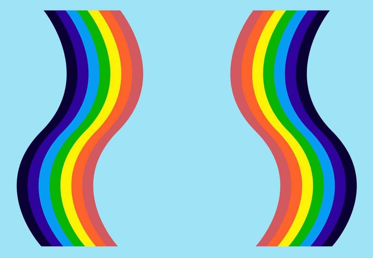 Rainbow on light blue background with space for text for celebration of children concepts design vector