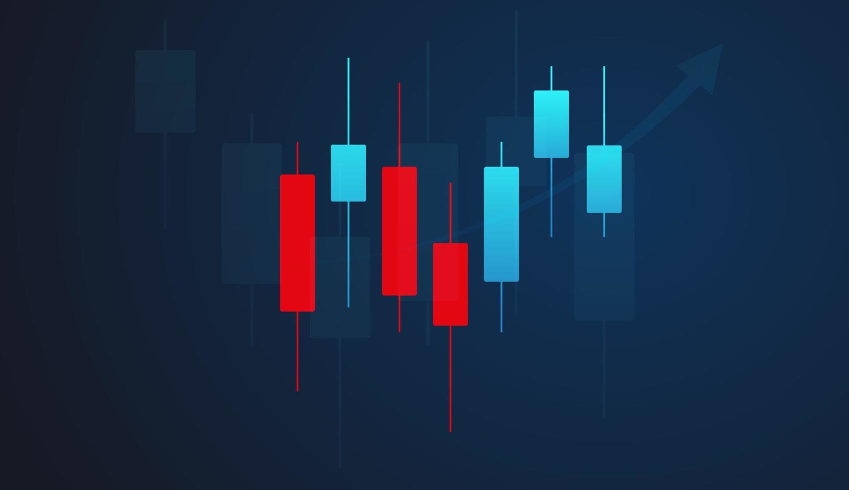 Stock market or forex trading graph in graphic concept suitable for financial investment vector