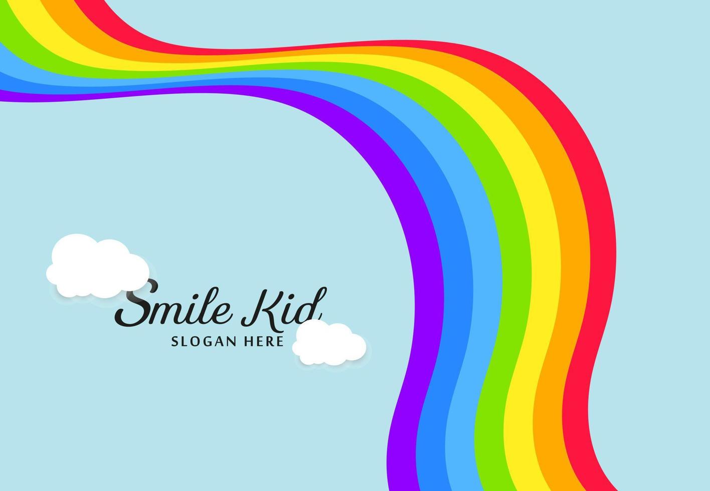 vistoso ondulado modelo de arco iris diseño en azul fondo, resumen geométrico arco iris modelo. vector ilustración, un arco iris bandera para niños, amar, familia y colegio concepto