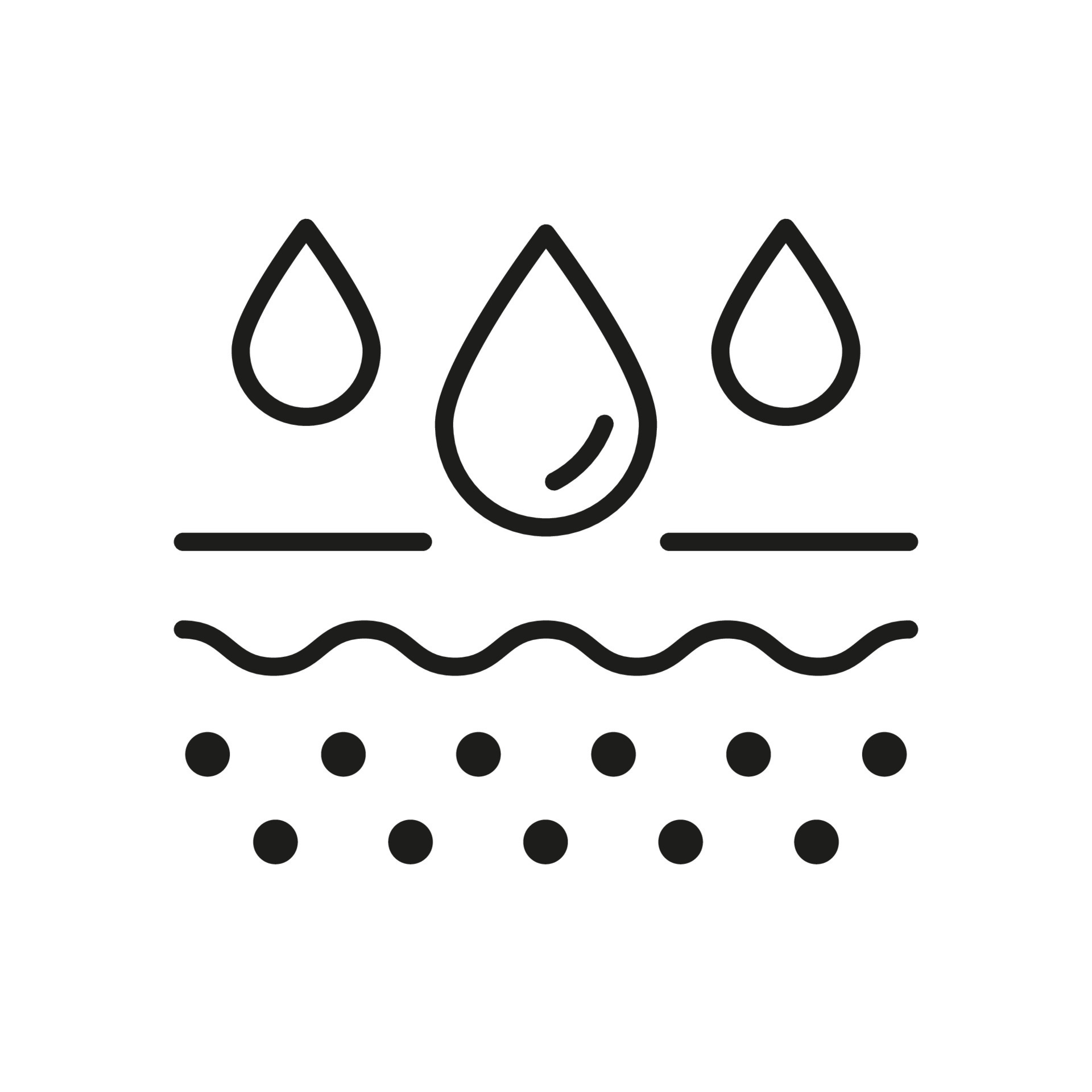 Skin Layer Absorb Water Drop Outline Icon. Moisture Skin Line Icon