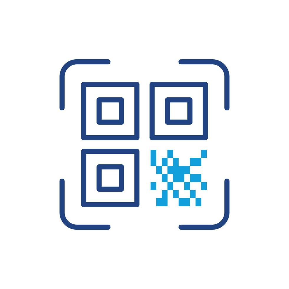 QR Code Scanner Line Icon. Scan Qrcode Color Linear Pictogram. Technology Application for Identification Product Outline Symbol. Information Label. Editable Stroke. Isolated Vector Illustration.