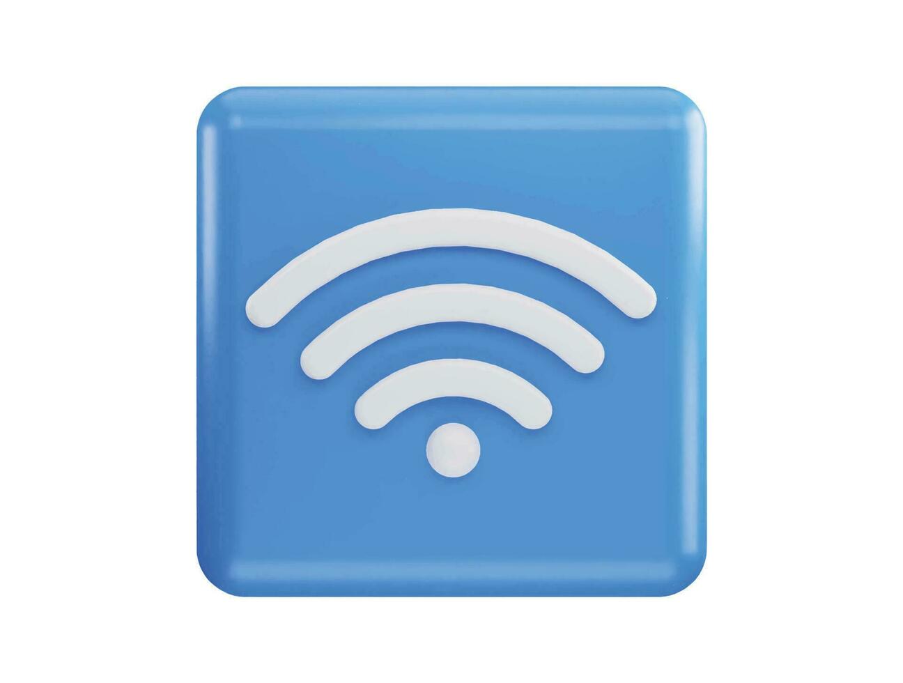 Wifi señal con 3d representación vector icono ilustración