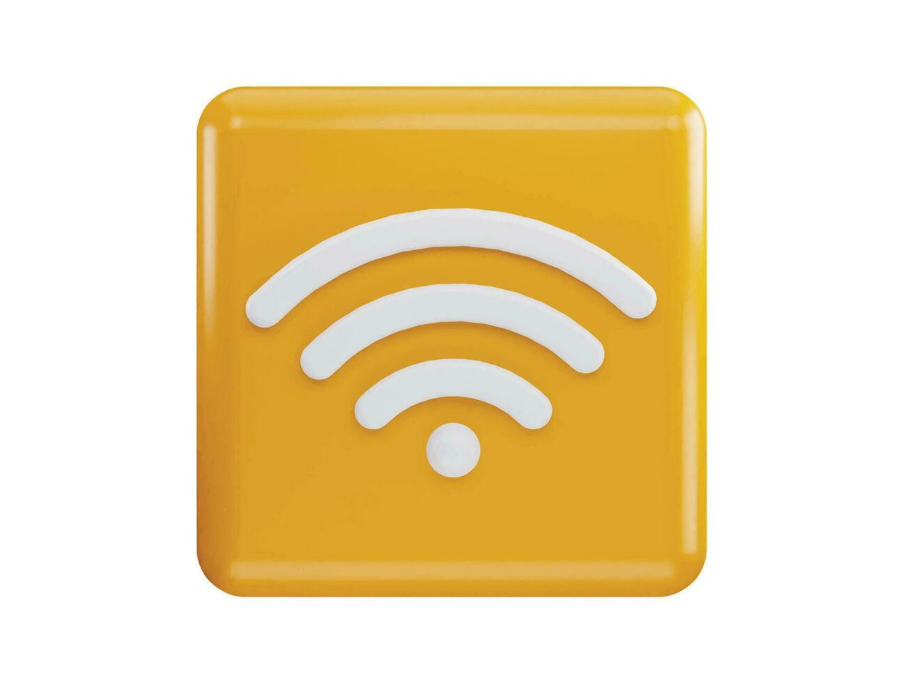 wifi signal with 3d rendering vector icon illustration