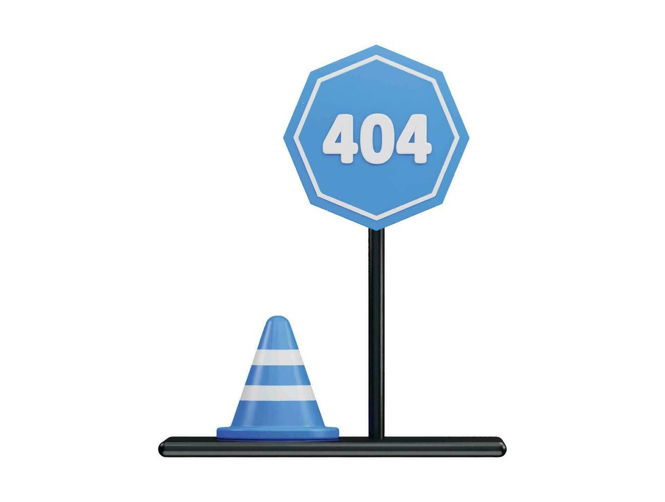 PSD 404 page not found error 3d rendering vector icon illustration