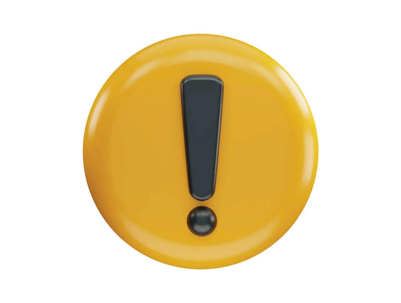Danger icon 3d rendering vector illustration