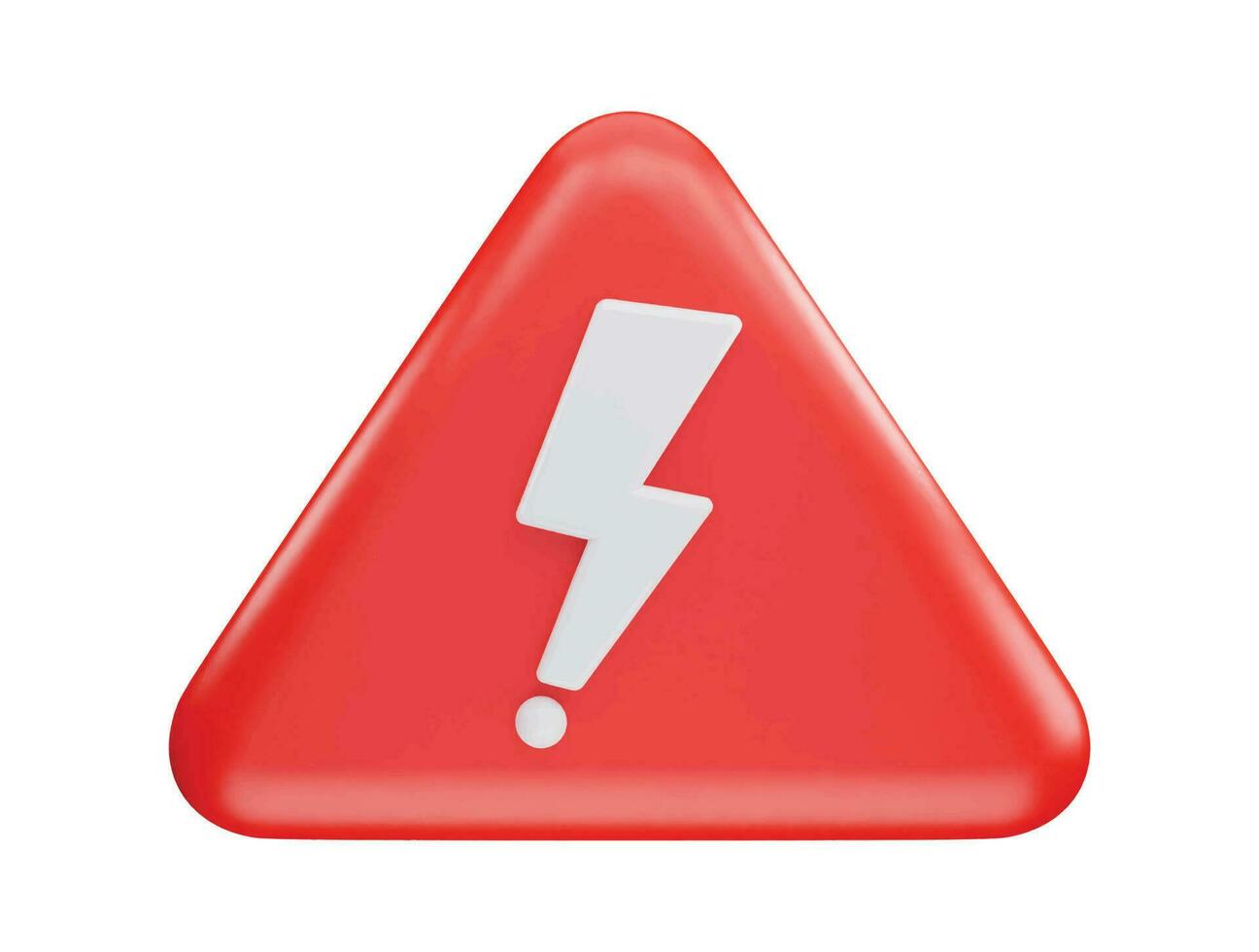 Danger icon 3d rendering vector illustration