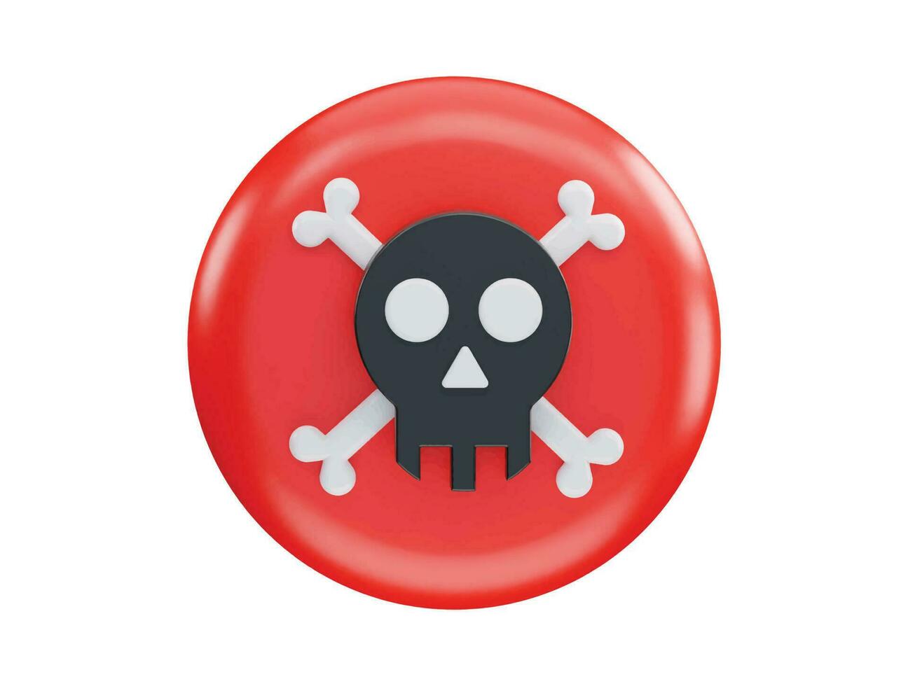 Danger icon 3d rendering vector illustration