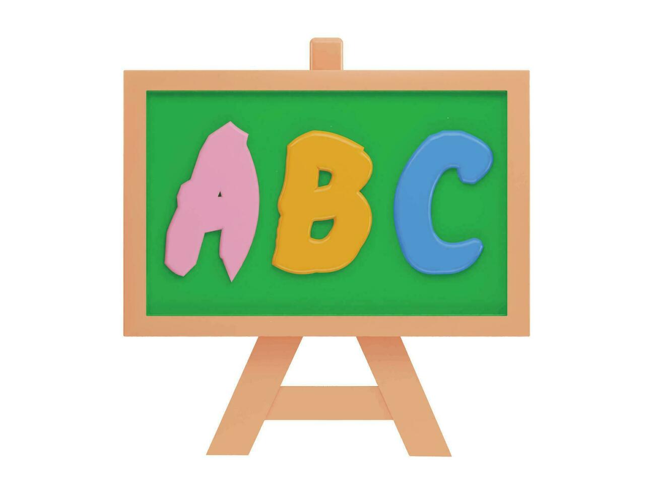 School board with 3d rendering vector icon illustration