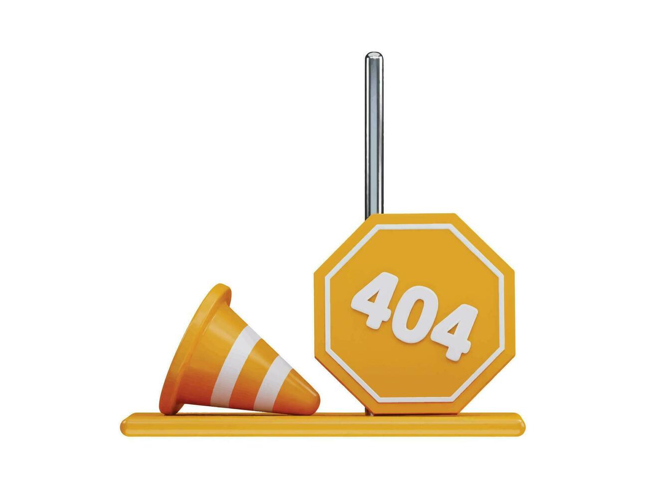 PSD 404 page not found error 3d rendering vector icon illustration