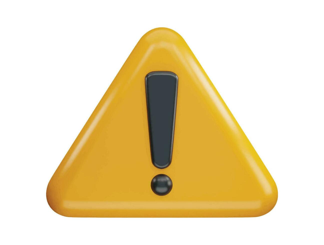 Danger icon 3d rendering vector illustration