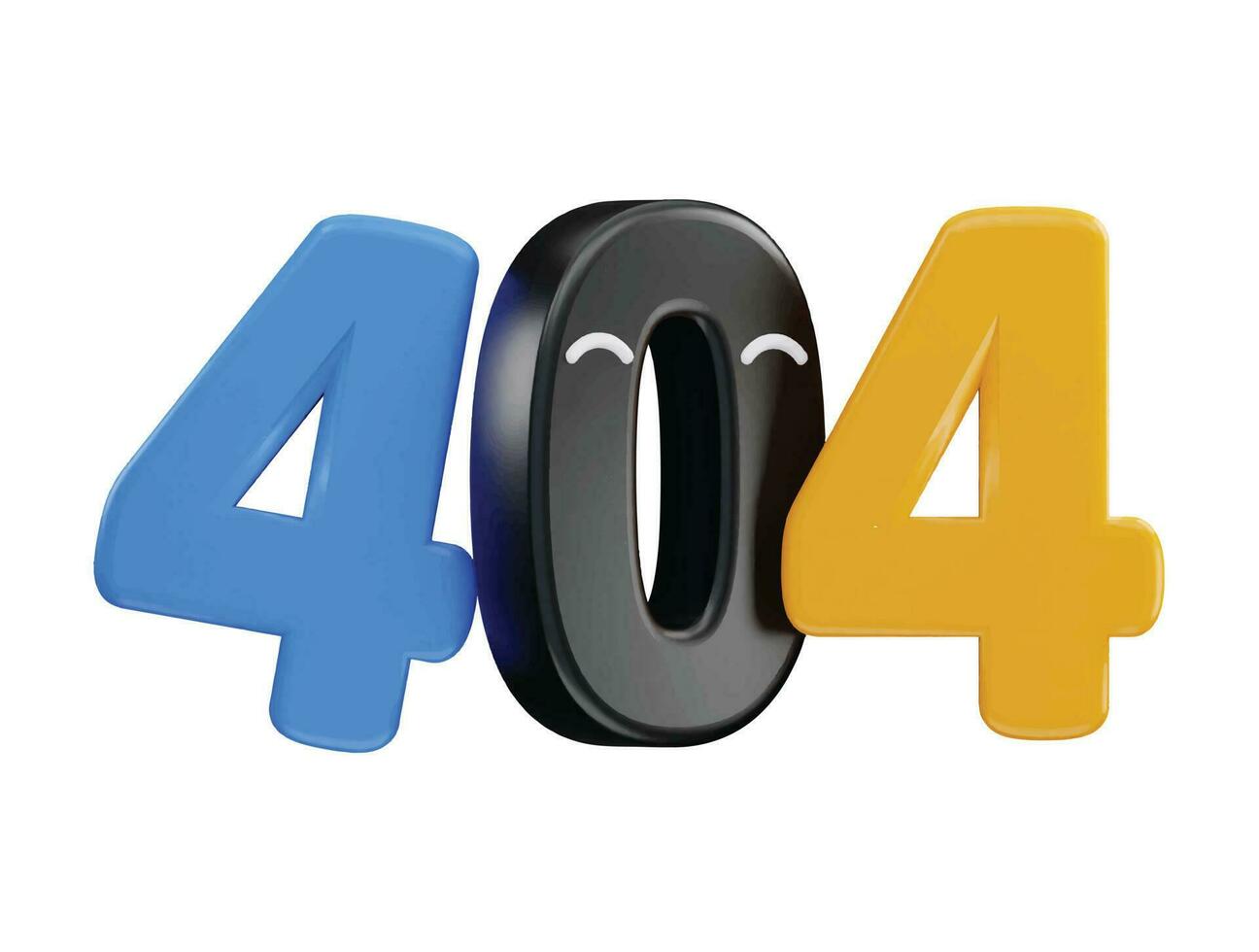 PSD 404 page not found error 3d rendering vector icon illustration