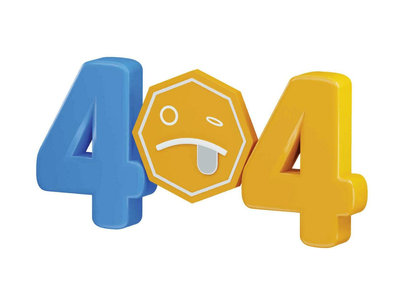 PSD 404 page not found error 3d rendering vector icon illustration