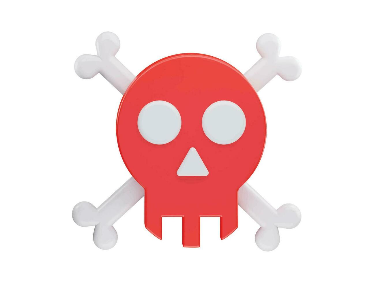 Danger icon 3d rendering vector illustration