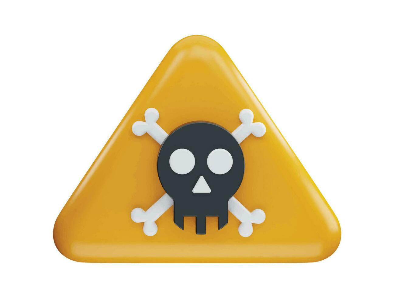 Danger icon 3d rendering vector illustration