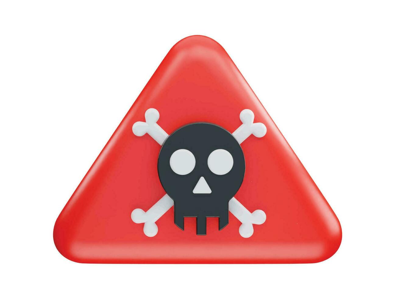 Danger icon 3d rendering vector illustration