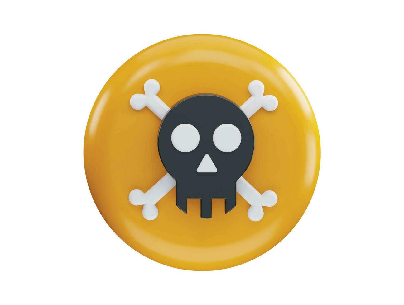 Danger icon 3d rendering vector illustration