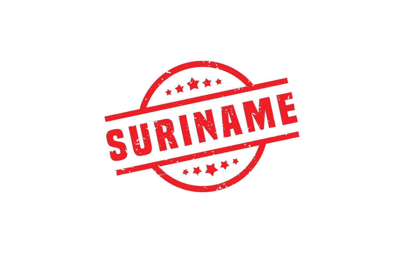 SURINAME stamp rubber with grunge style on white background vector