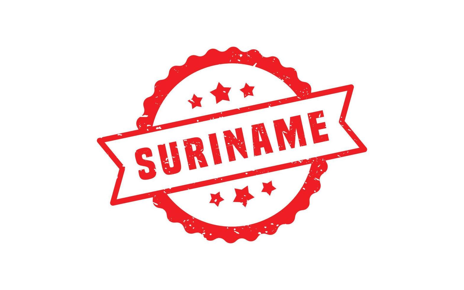 SURINAME stamp rubber with grunge style on white background vector