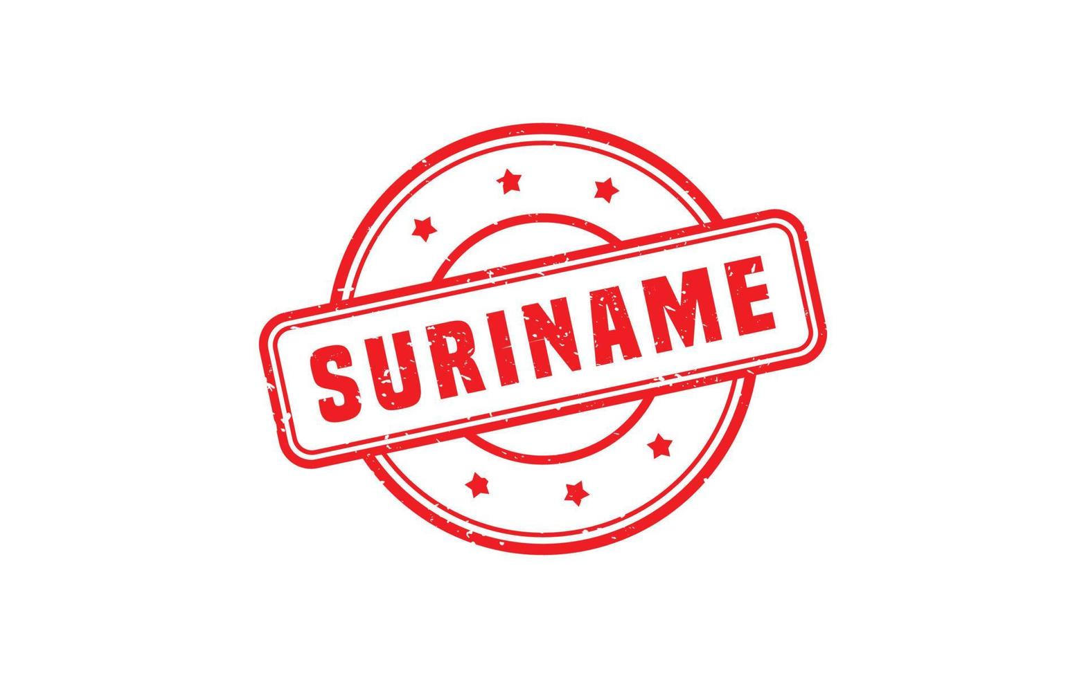SURINAME stamp rubber with grunge style on white background vector