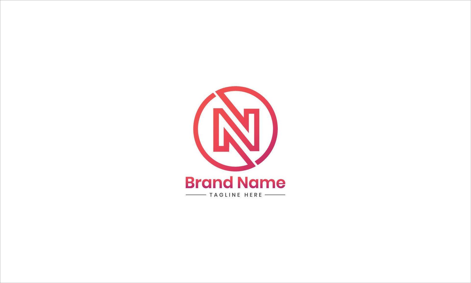 Modern Creative N letter N vector logo template