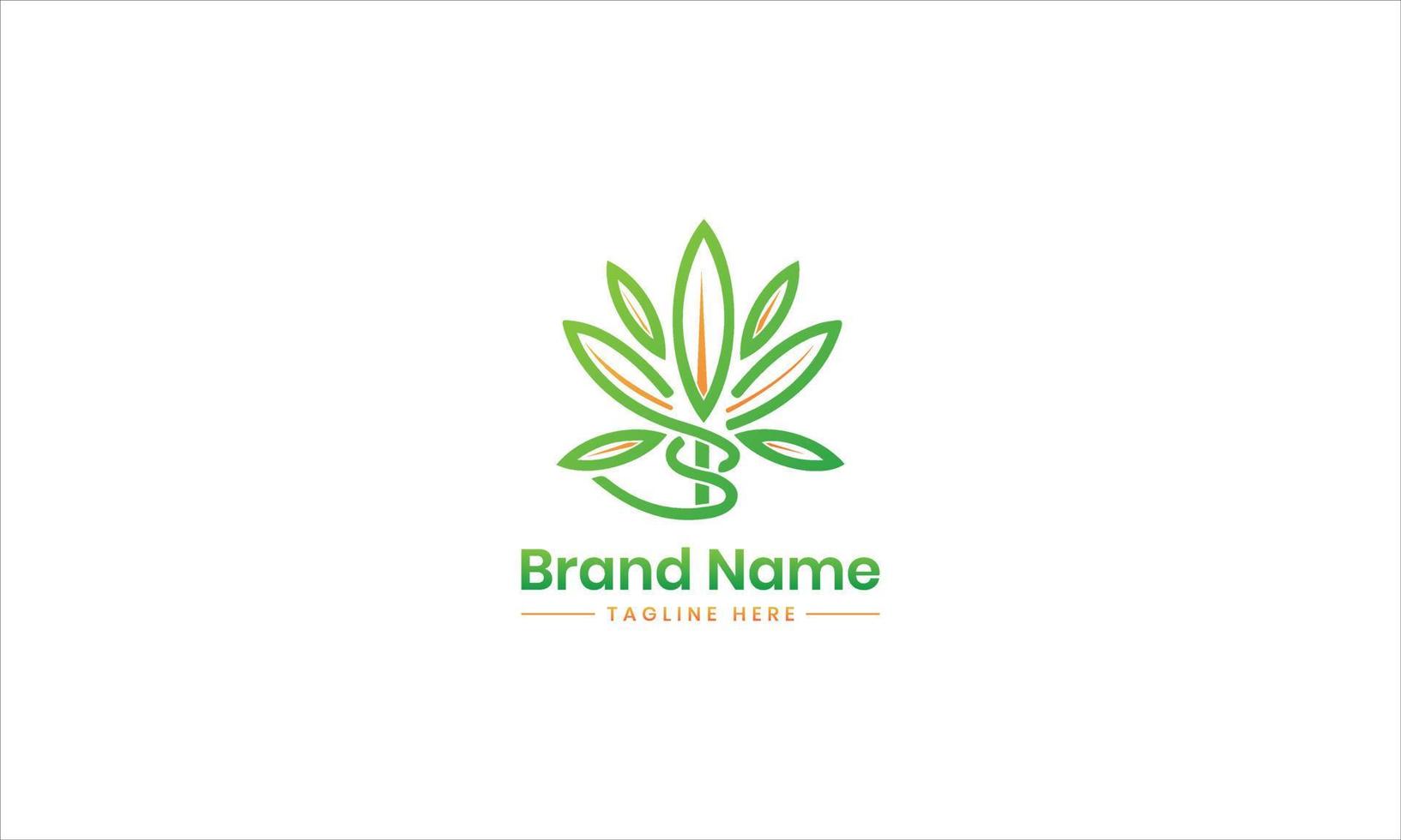 Cannabis logo vector template.