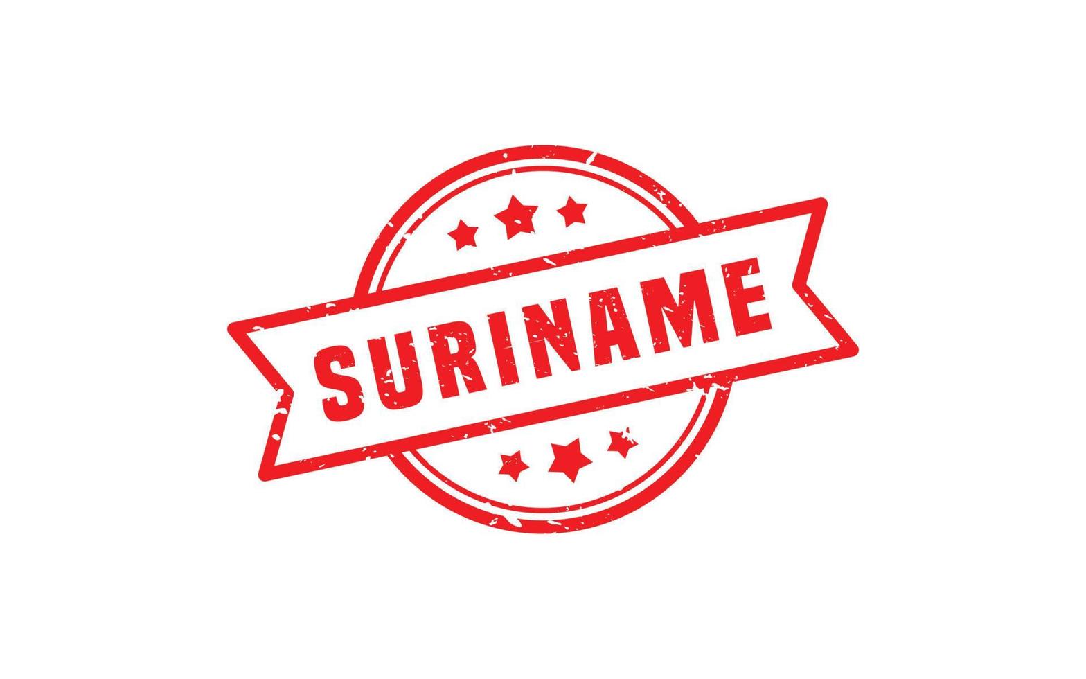 SURINAME stamp rubber with grunge style on white background vector
