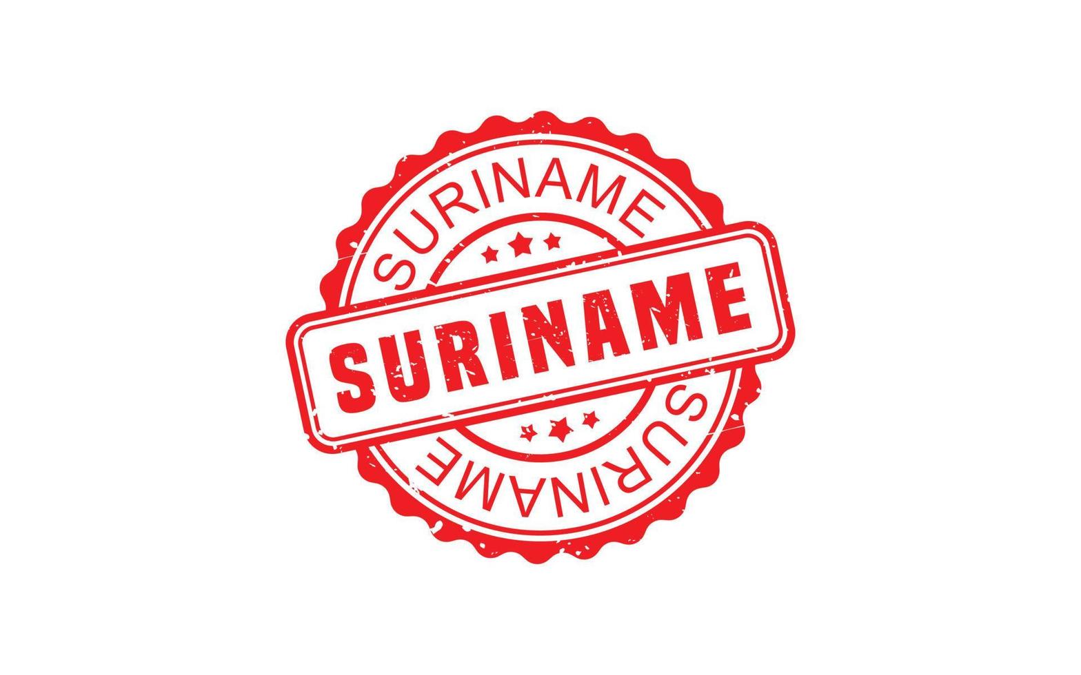 SURINAME stamp rubber with grunge style on white background vector