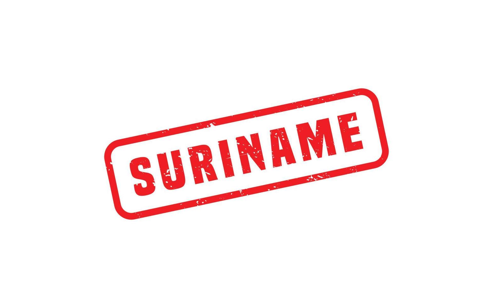 SURINAME stamp rubber with grunge style on white background vector