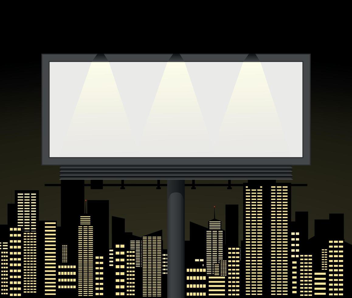 Publicity boards for information placing. A vector illustration