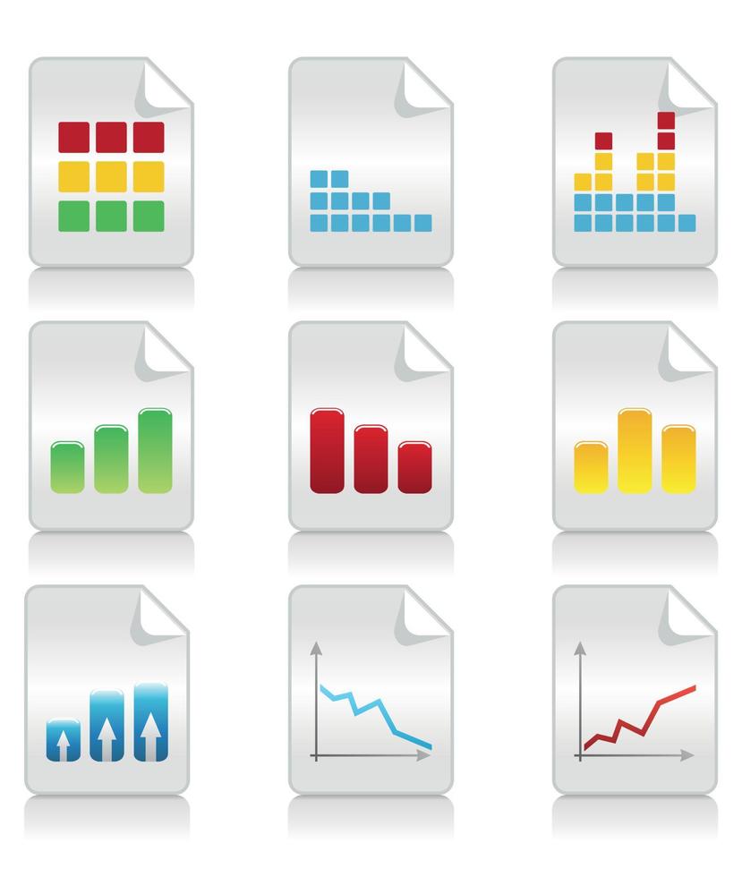 Set of icons for business. A vector illustration