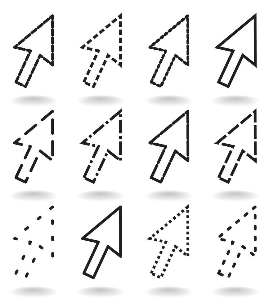 Collection of arrows for web design. A vector illustration